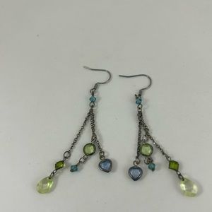 Cute dangly blue/green earrings